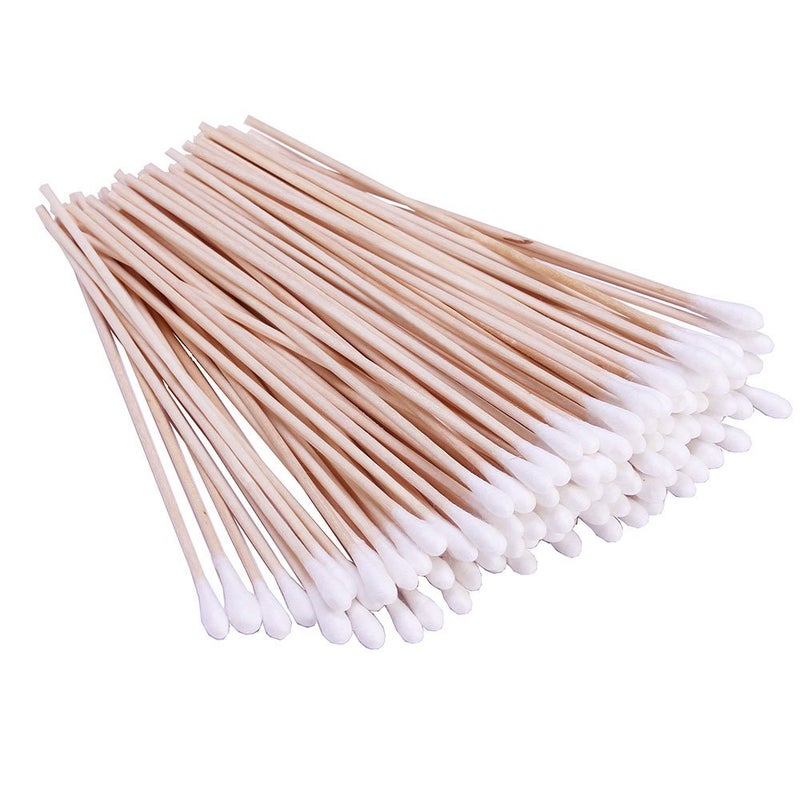 BTYMS 400 Count 6 Inch Long Cotton Swabs with Wooden Handles Cotton Tipped Applicator for Cleaning - Image 3